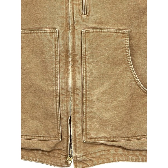 Carhartt C61 CML Men's Canvas Ridge Work Jacket XL Sherpa Workwear Worn vintage - Picture 11 of 14